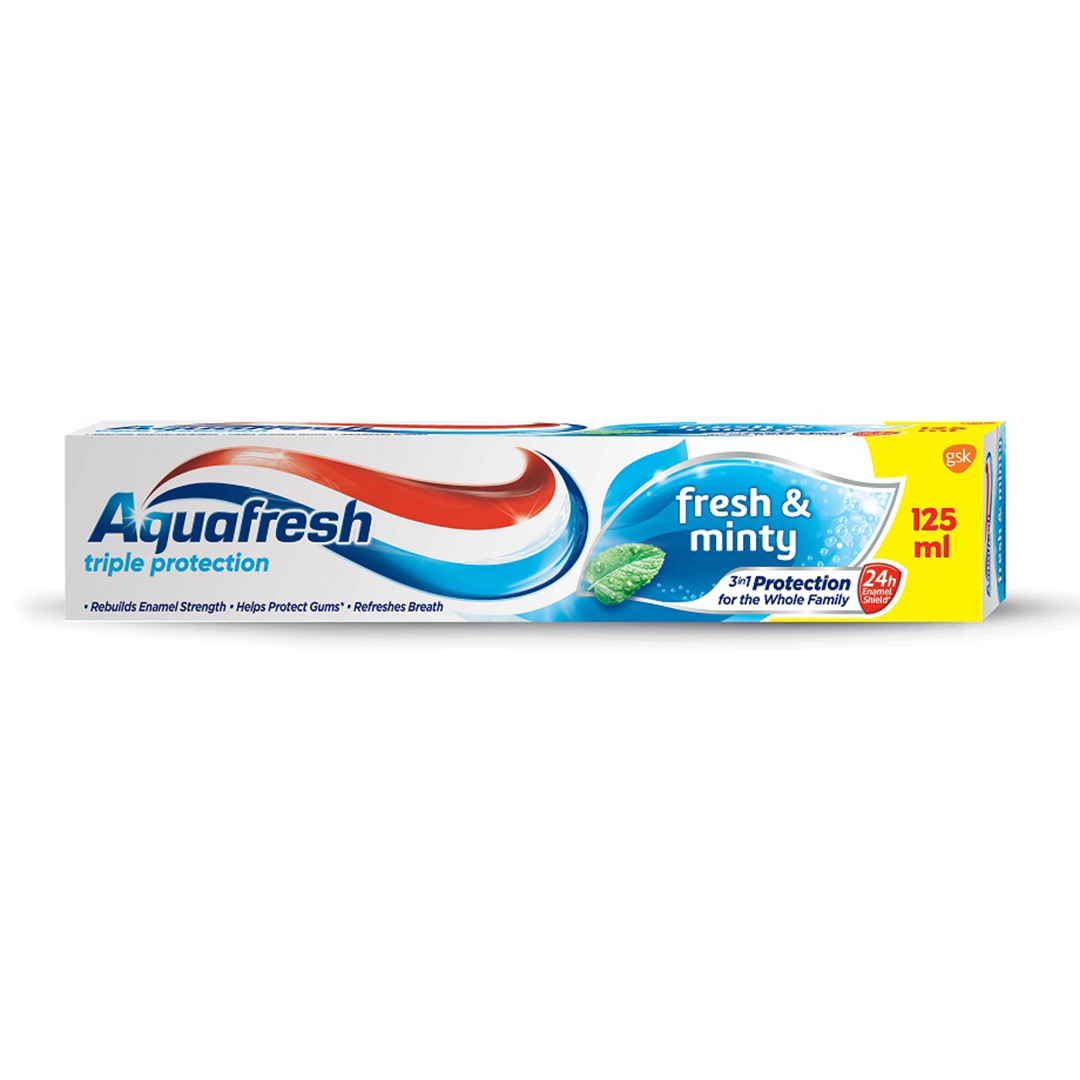 Pasta de dinti cu tripla protectie Fresh & Minty, 125 ml, Aquafresh
