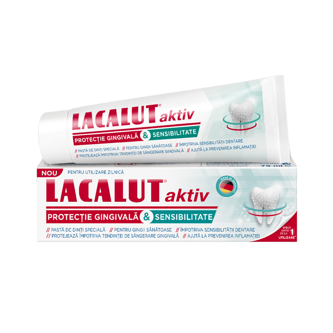 Pasta de dinti Lacalut Aktiv Sensitivity, 75 ml, Theiss Naturwaren