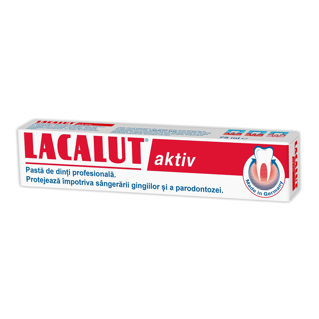 Pasta de dinti medicinala Lacalut Aktiv, 75 ml, Theiss Naturwaren