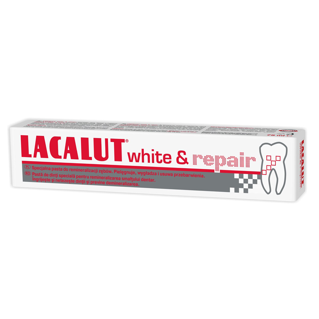 Pasta de dinti medicinala Lacalut White Repair, 75 ml, Theiss Naturwaren