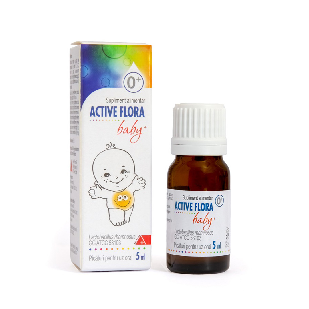 Picaturi orale probiotice Activ Flora Baby+, 5 ml, Master Pharma