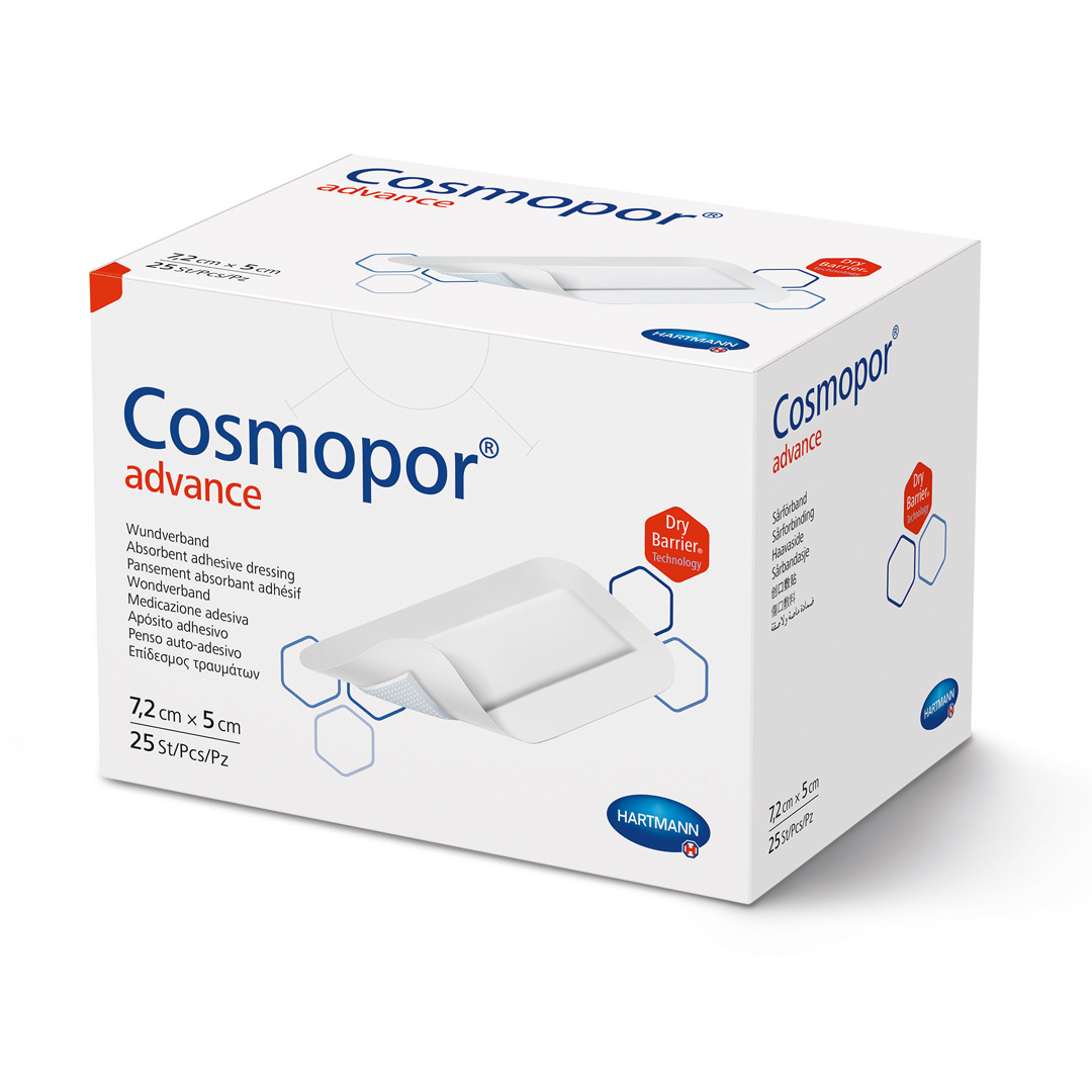 Plasture autoadeziv, Cosmopor Advance, 7,2 x 5 cm, 1 cutie/25 bucati, Hartmann