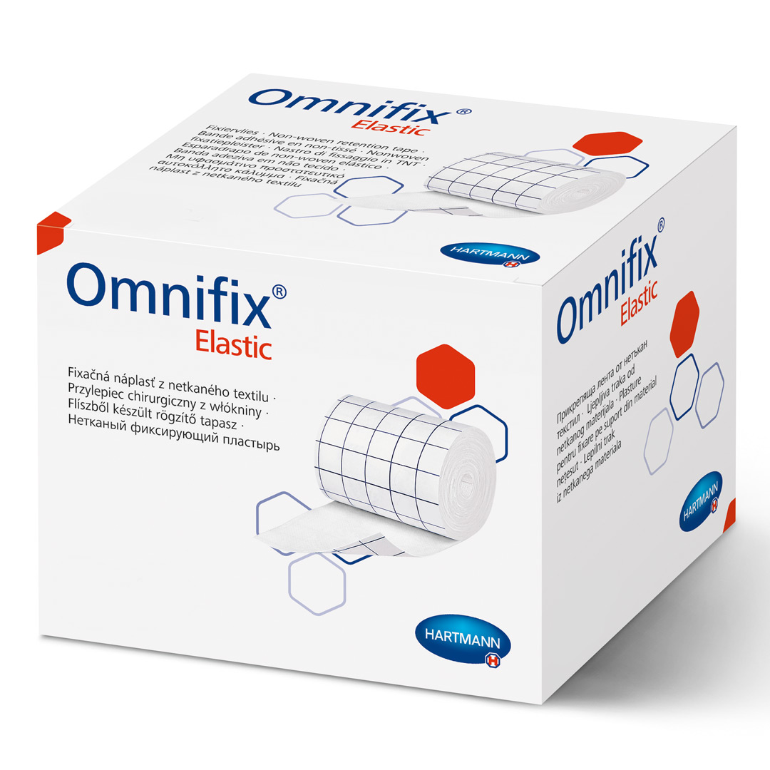 Plasture hipoalergenic autoadeziv, pe suport de material netesut, Omnifix Elastic, 30 cm x 10 m, Hartmann