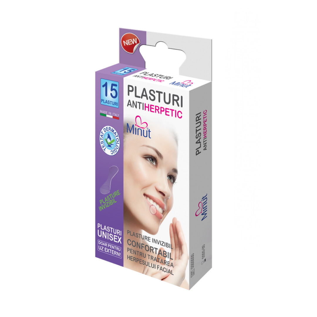 Plasturi antiherpetic, 15 bucati, Minut