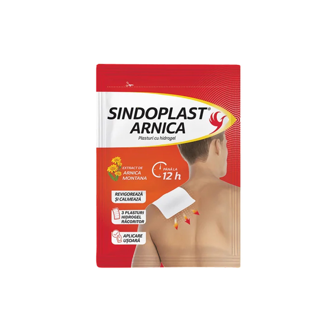 Plasturi cu hidrogel Sindoplast Arnica, 3 bucati, Fiterman