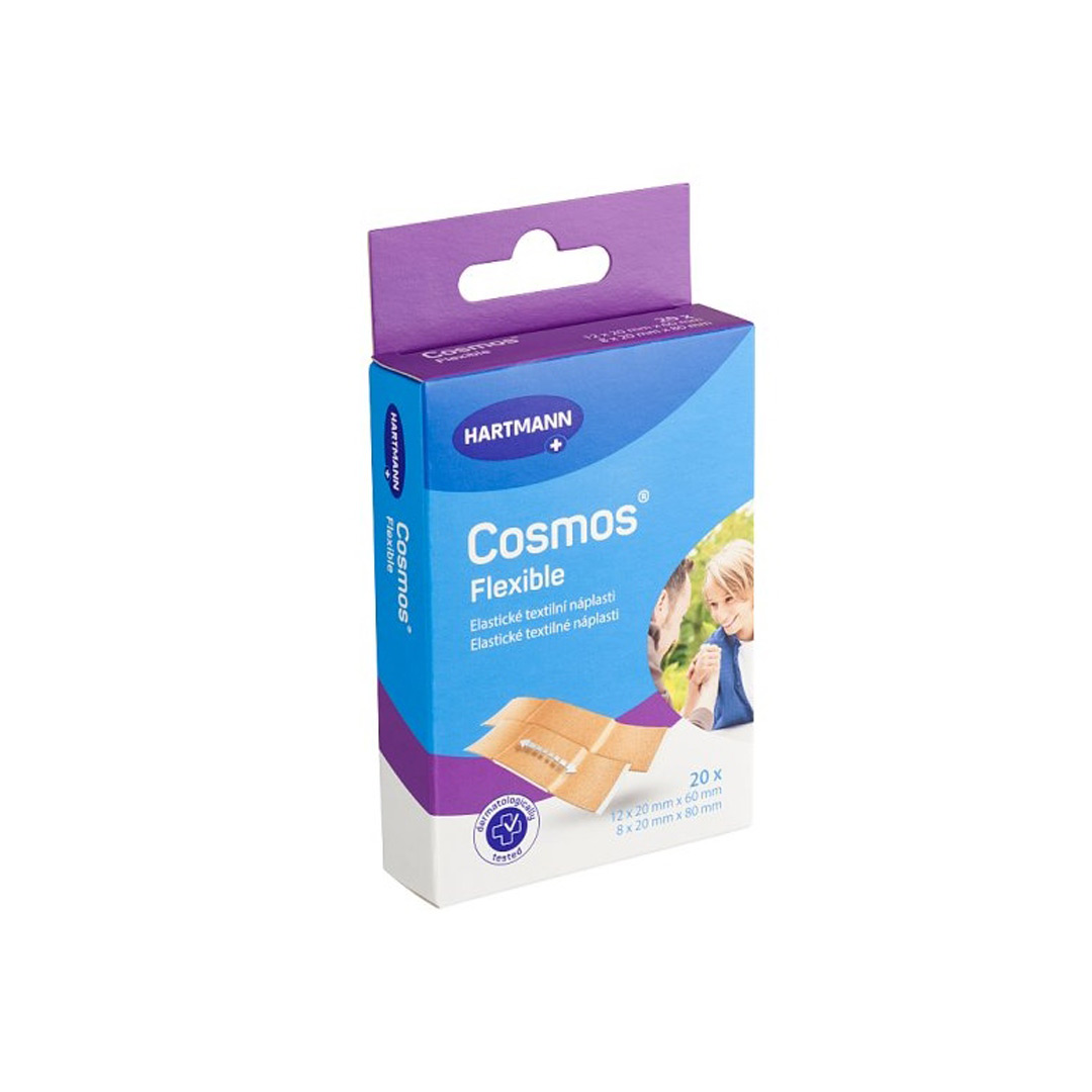 Plasturi elastici Cosmos Flexible, 2 dimensiuni,  20 bucati, Hartmann