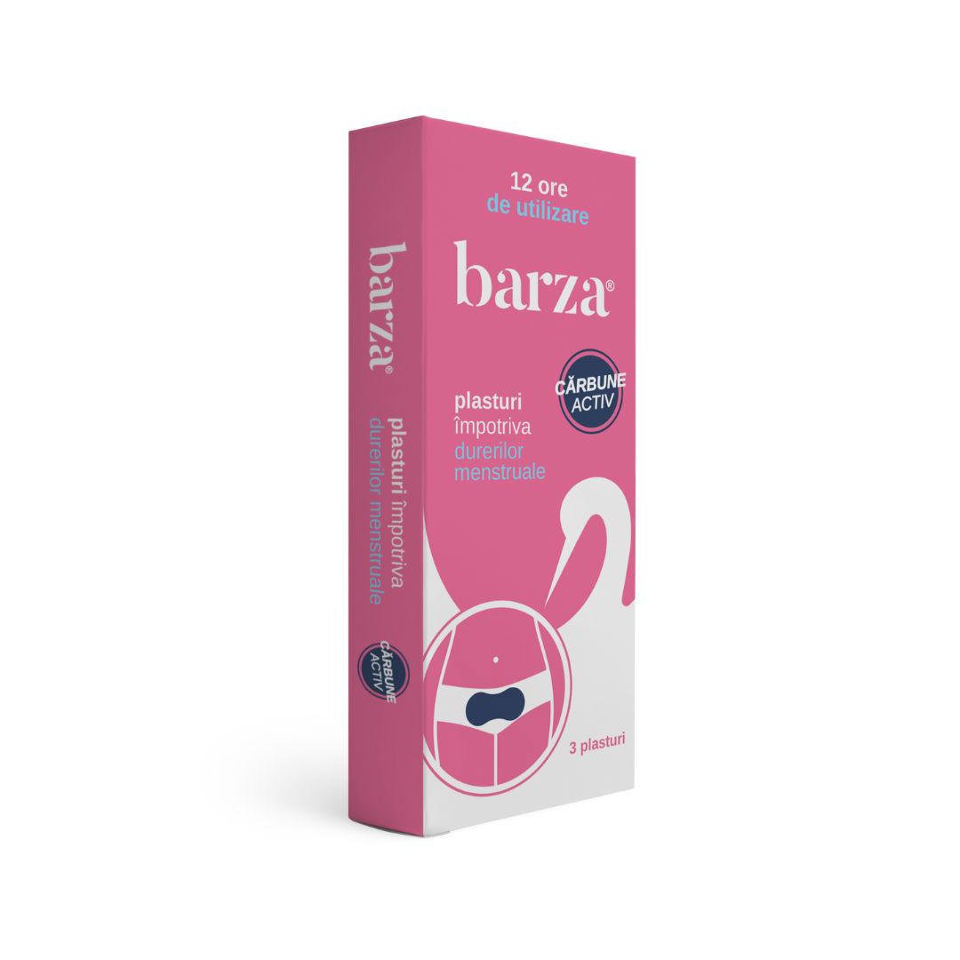 Plasturi impotriva durerilor menstruale, 3 bucati, Barza