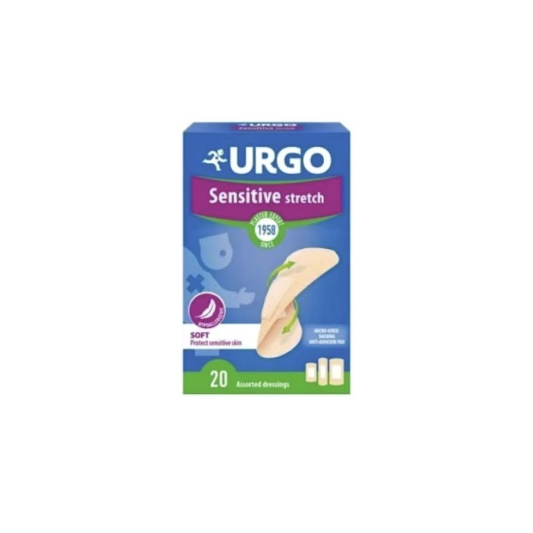 Plasturi sensitive stretch, 20 bucati, Urgo