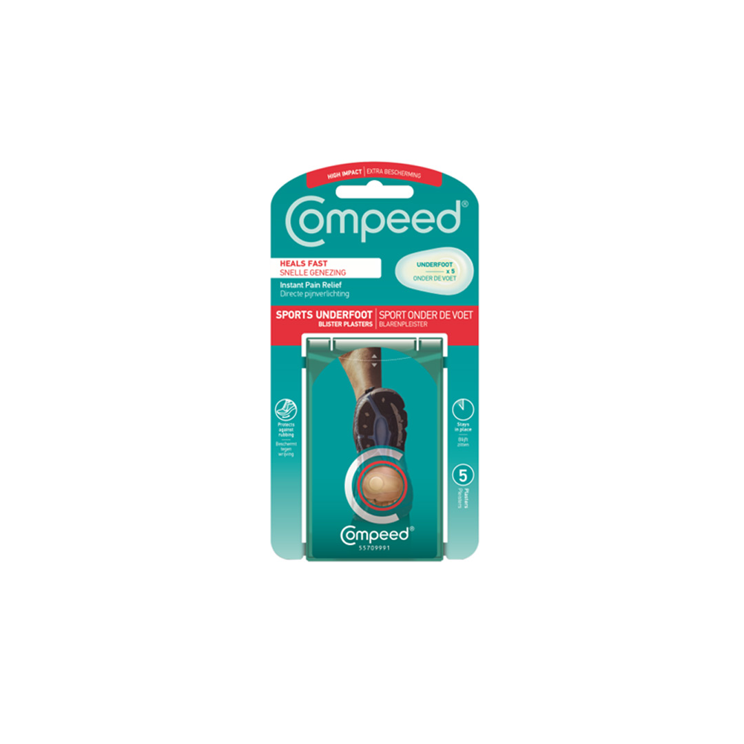 Plasturi sport pentru basicile de pe talpa, 5 bucati, Compeed