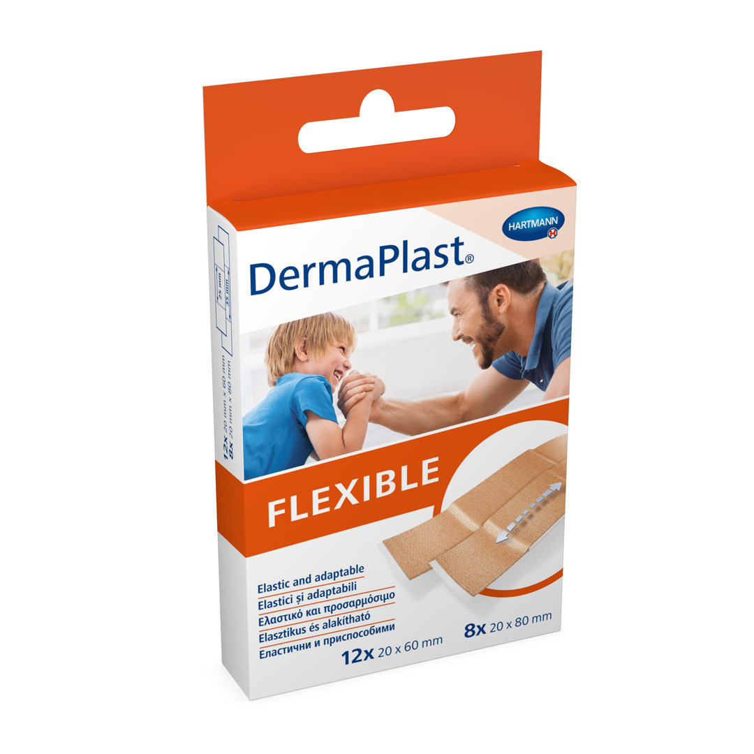 Plasturi hipoalergeni, flexibili, DermaPlast Flexible, 20 bucati, Hartmann