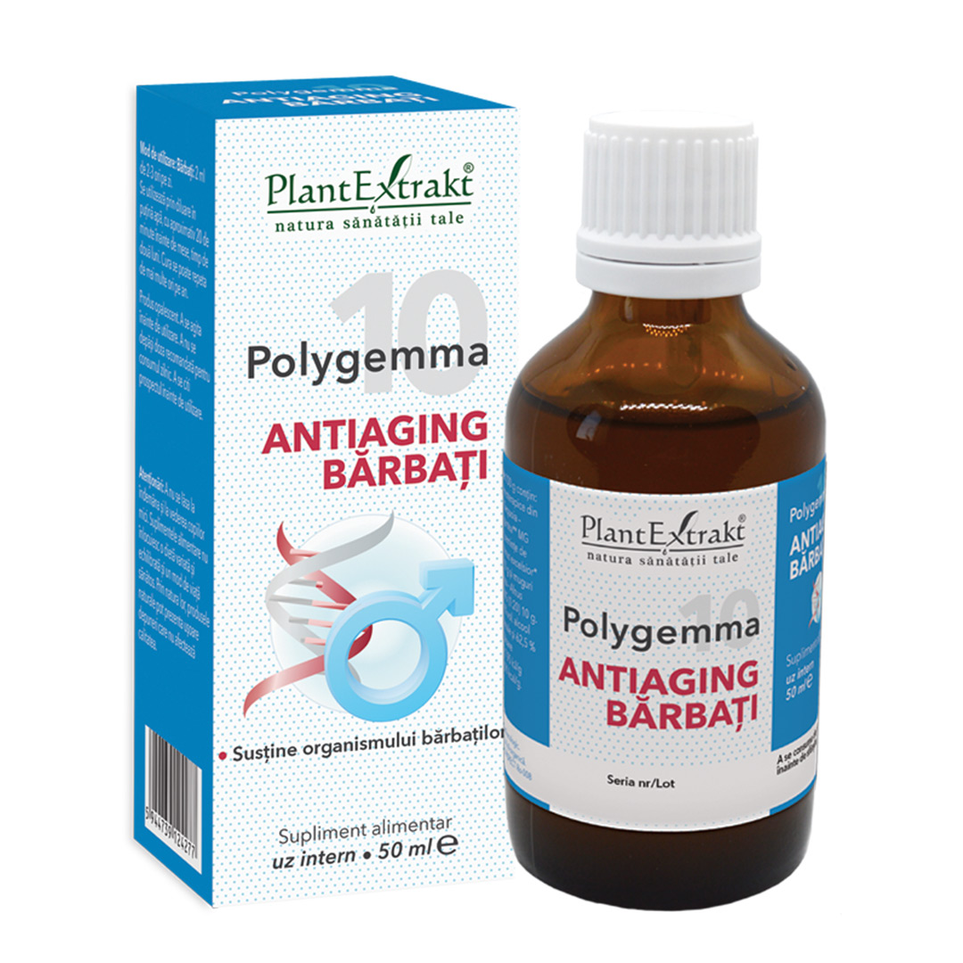 Polygemma 10 Antiaging barbati, 50 ml, Plant Extrakt