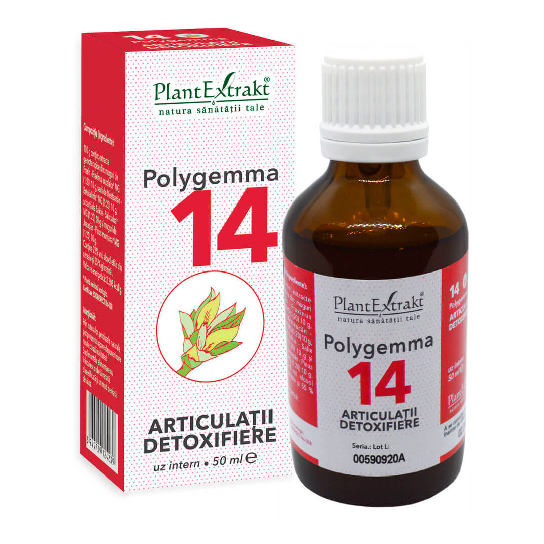 Polygemma 14, Articulatii detoxifiere, 50 ml, Plant Extrakt
