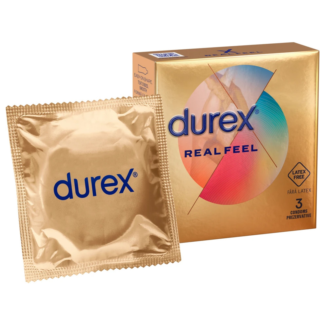 Prezervative Real Feel, 3 bucati, Durex