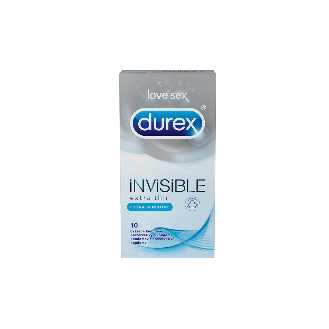 Prezervative Durex Invisible Extra Thin Extra Sensitive, 10 bucati