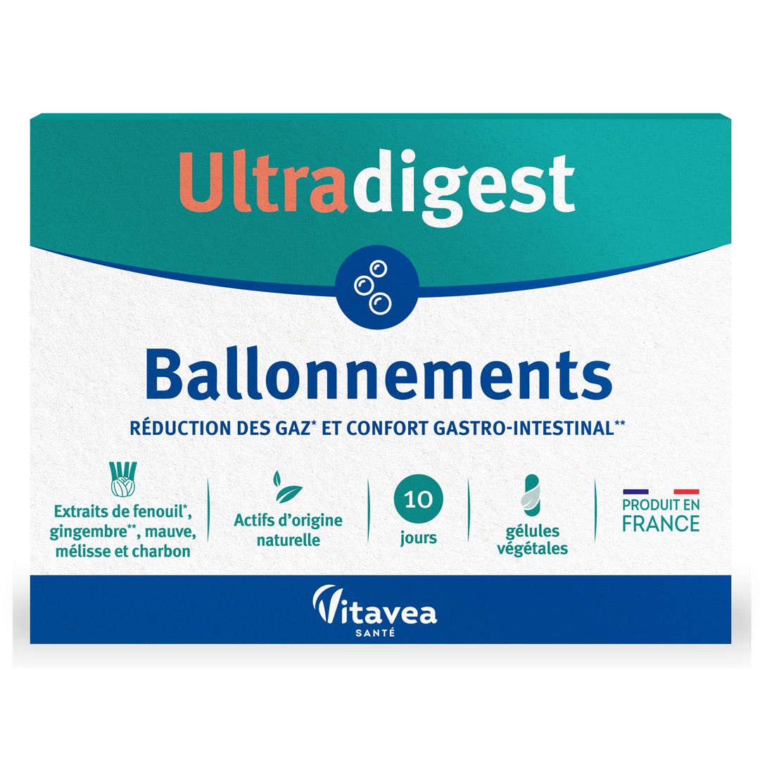 Probiotic pentru disconfortul gastrointestinal Ballonnements Ultradigest, 30 capsule, Vitavea