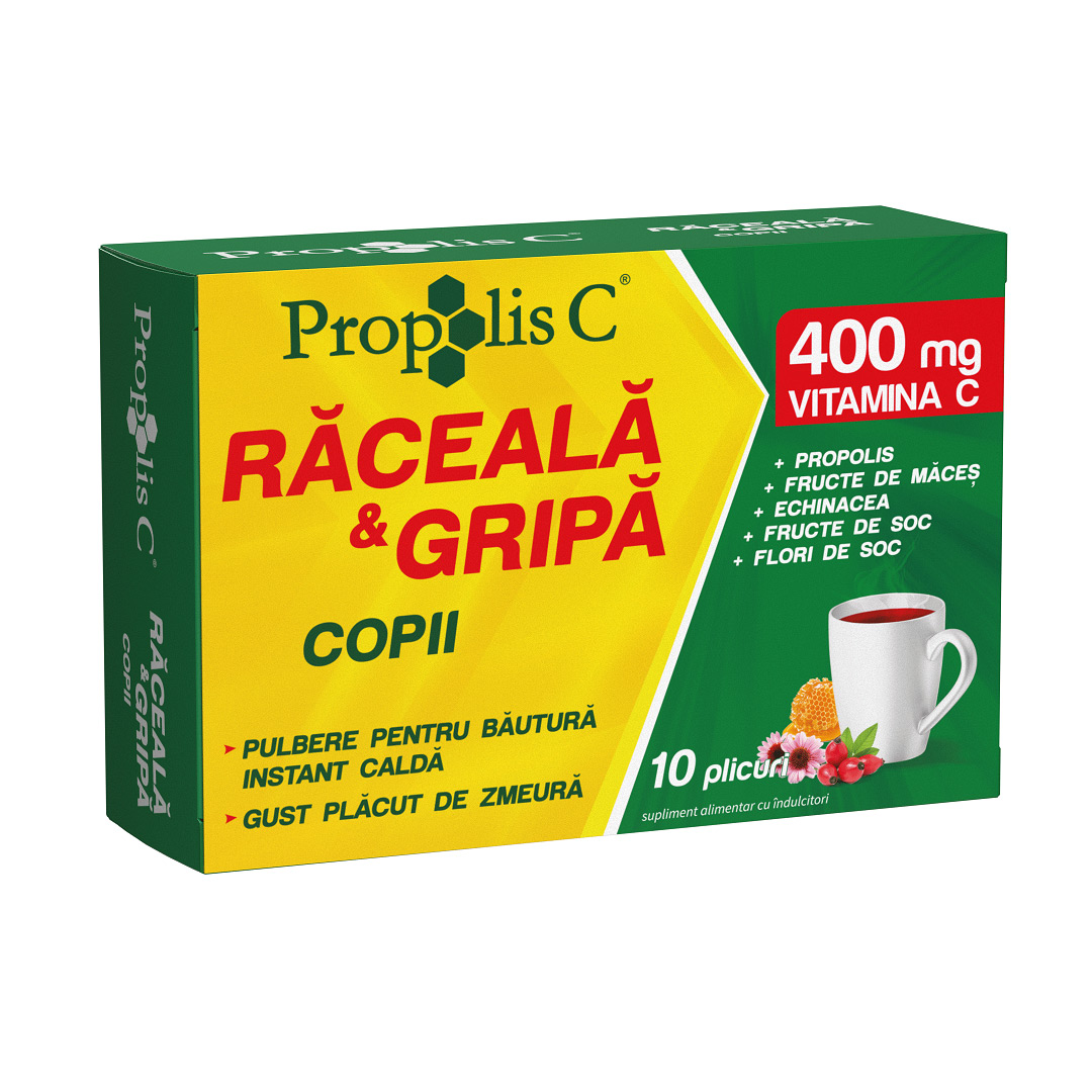 Propolis C raceala si gripa copii, 10 plicuri, Fiterman Pharma