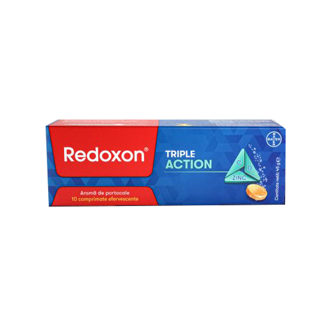 Redoxon Triple Action Vitamina C, D si Zinc, 10 comprimate, Bayer