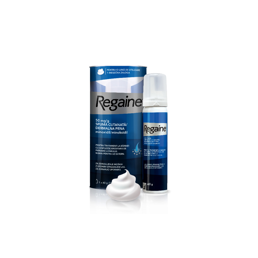 Regaine spuma impotriva caderii parului la barbati, 60 g, Johnson Johnson