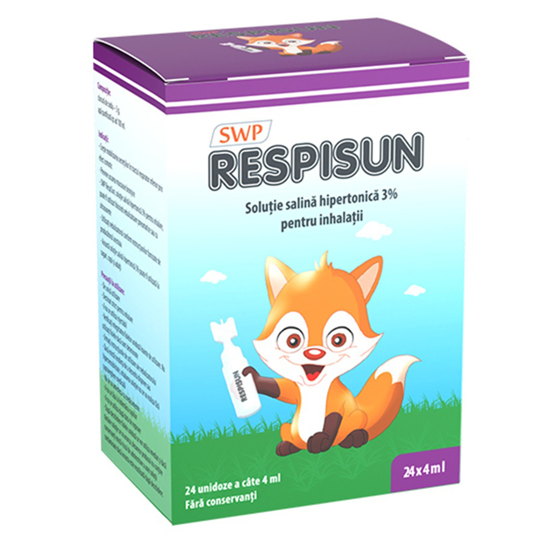 Respisun solutie salina hipertonica 3%, 24 doze, Sun Wave Pharma