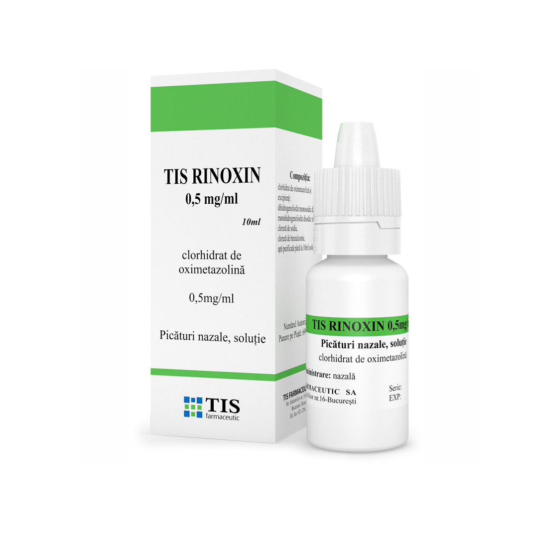 Rinoxin solutie nazala, 0,5 mg/ml,10 ml, Tis Farmaceutic