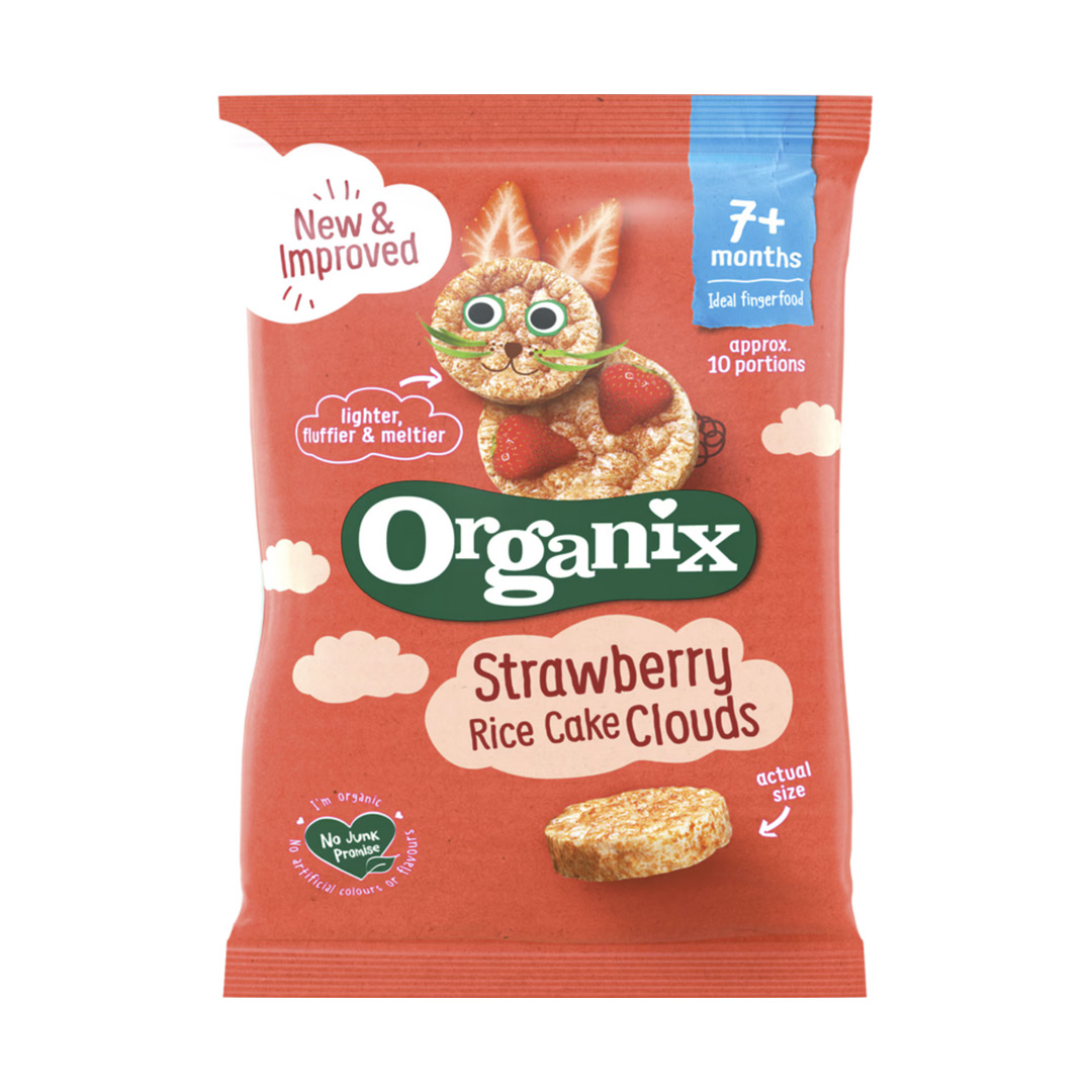 Rondele ecologice, , din orez cu capsuni, de la 7 luni, 40 g, Organix