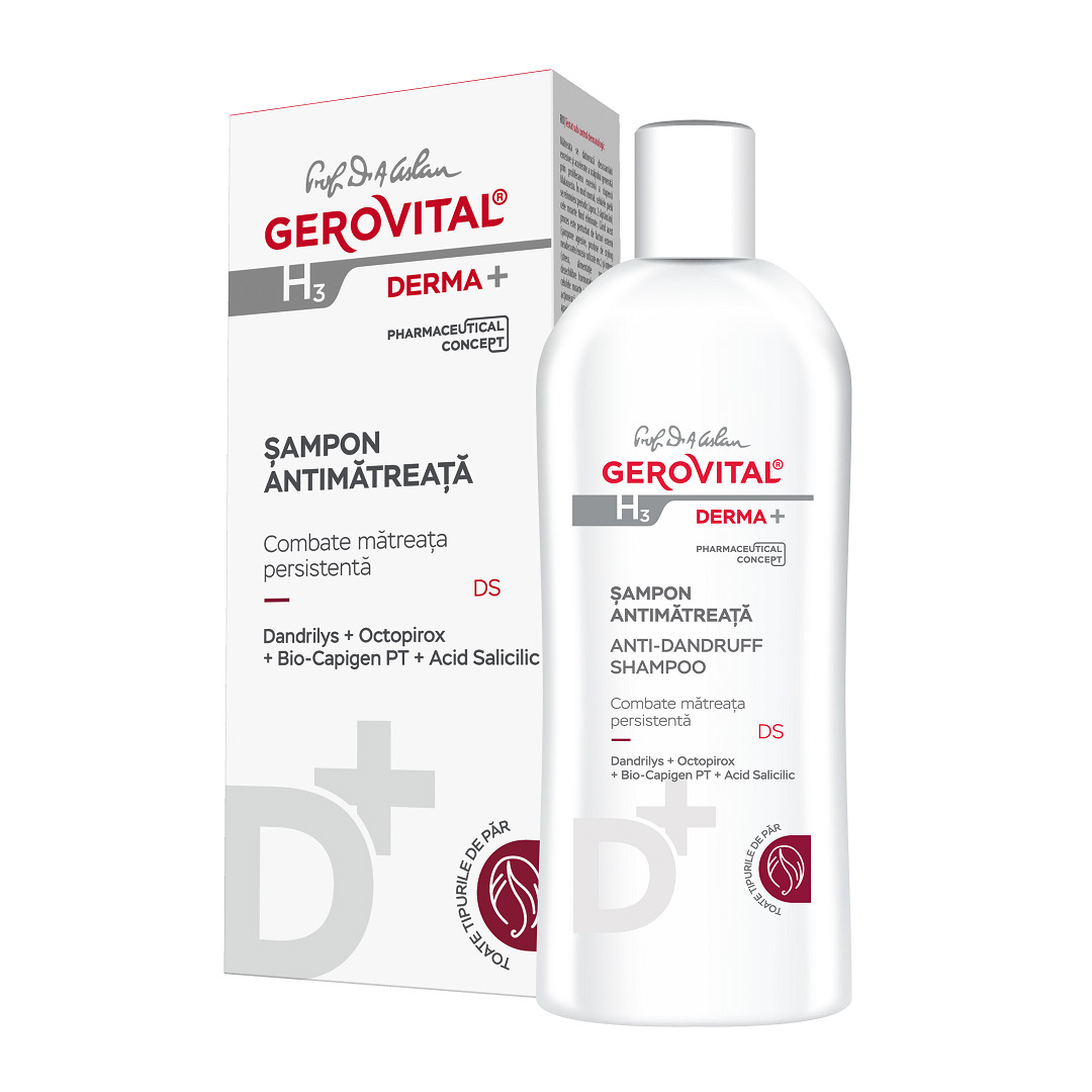 Sampon antimatreata H3 Derma+, 200 ml, Gerovital