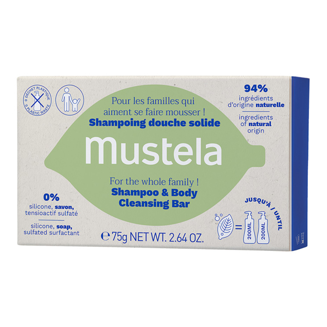 Sampon solid par si corp, 75 g, Mustela