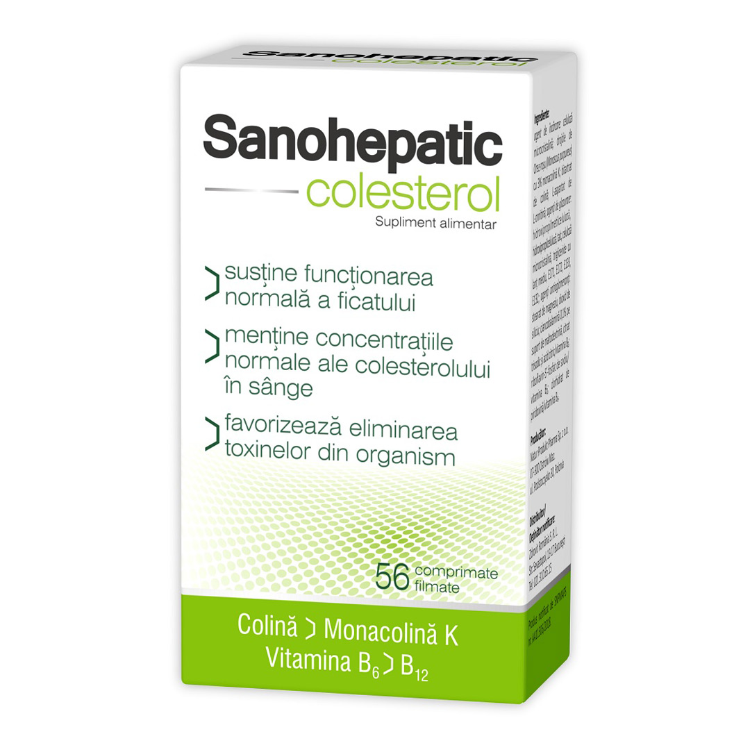Sanohepatic Colesterol, 56 comprimate, Zdrovit