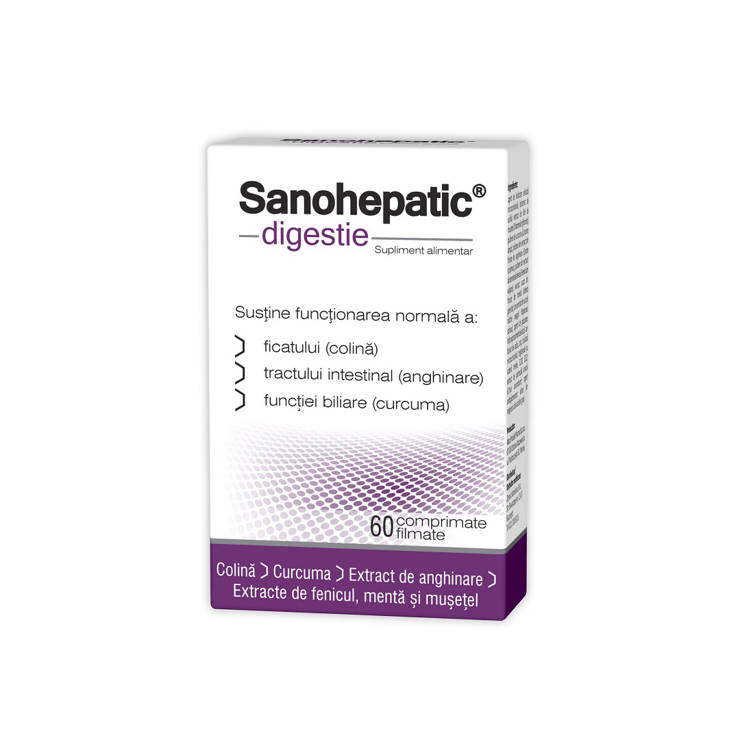 Sanohepatic DIGESTIE, 60 comprimate, Zdrovit