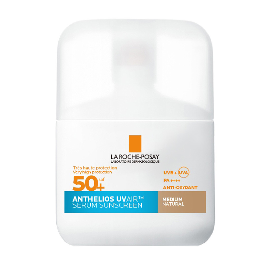 Serum de fata cu protectie solara SPF 50+ Nuanta Medium Natural Anthelios UVAir, 50 ml, La Roche Posay
