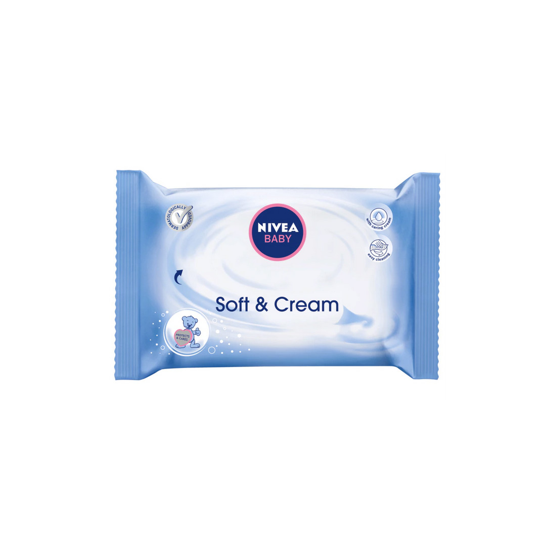 Servetele Baby Soft & Cream, 63 bucati, Nivea