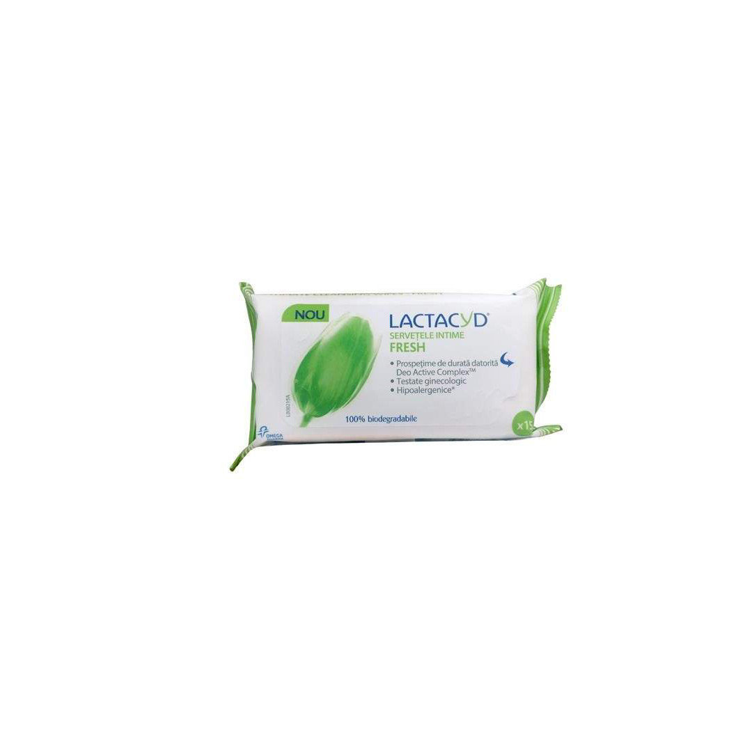 Servetele intime Lactacyd Fresh, 15 buc, Omega Pharma