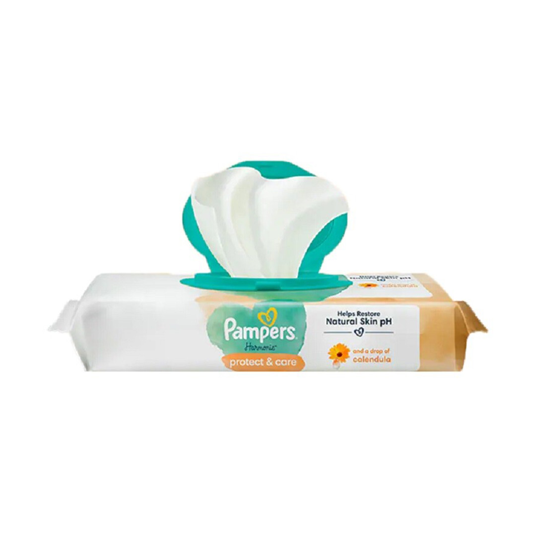 Servetele umede Harmonie Protect&Care, 44 bucati, Pampers
