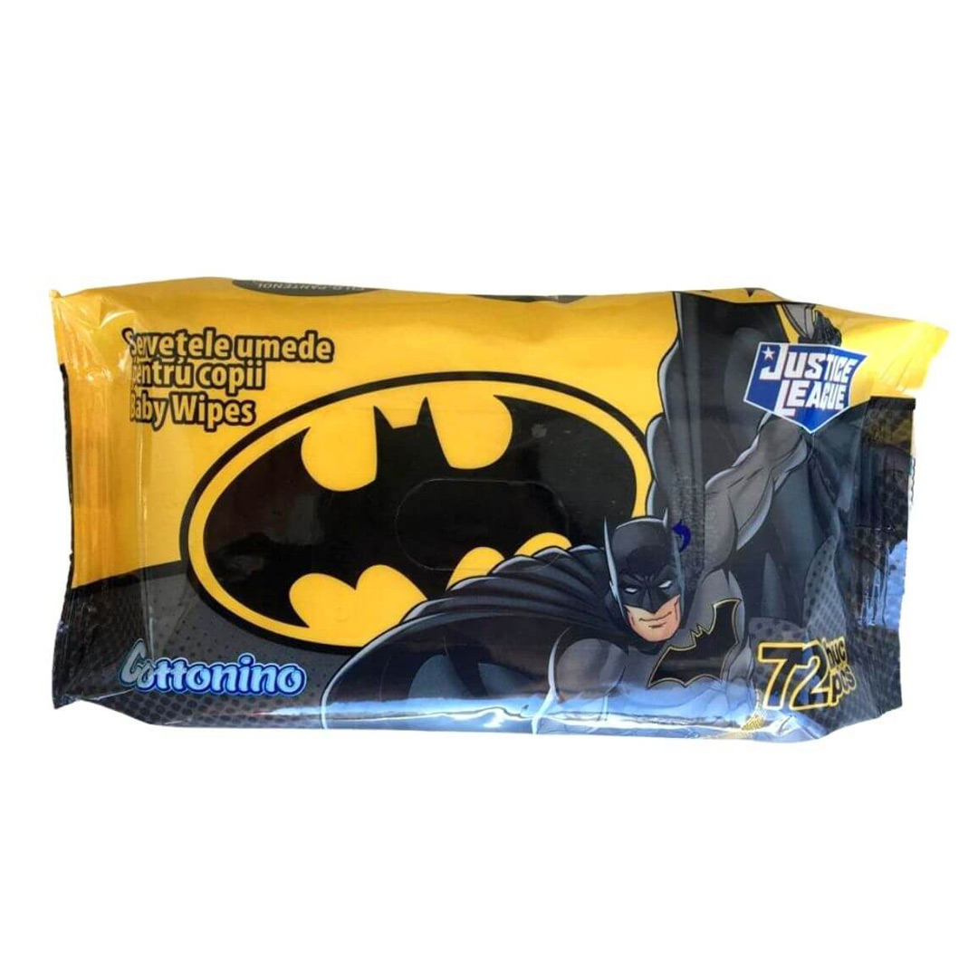 Servetele umede Batman pentru copii, 72 bucati, Cottonino