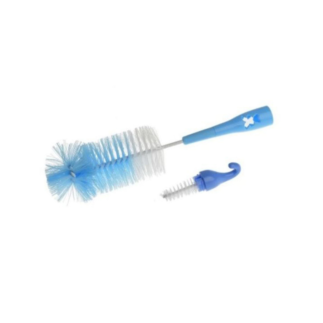 Set 2 perii pentru curatarea biberoanelor si a tetinelor A0338, Albastru, Akuku