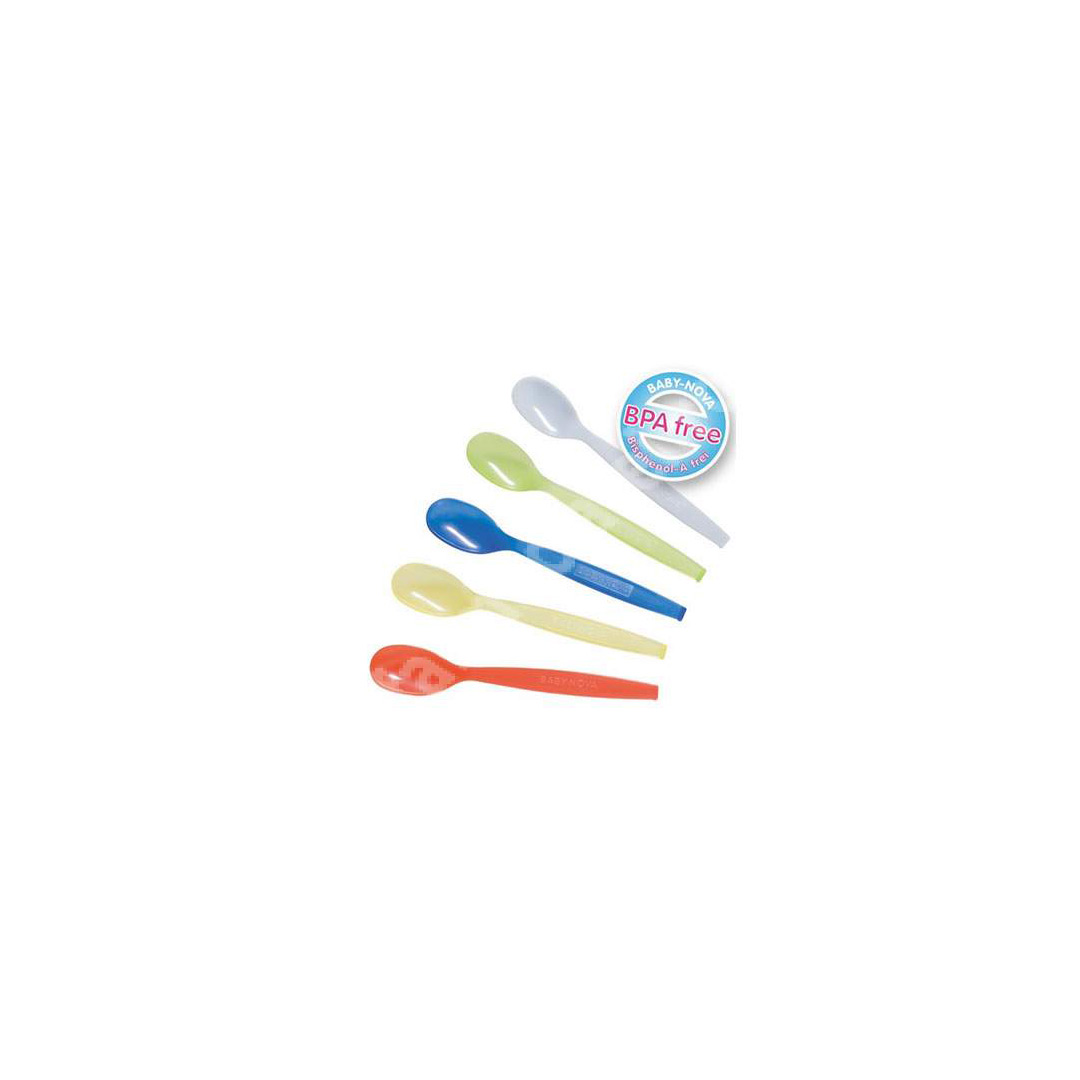 Set de 5 lingurite din plastic, +6 luni, Baby Nova