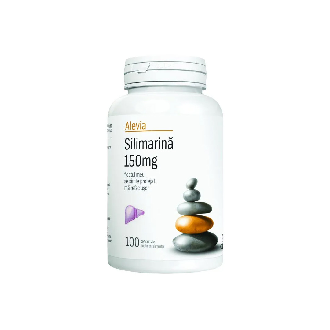 Silimarina, 100 comprimate, 150 mg, Alevia
