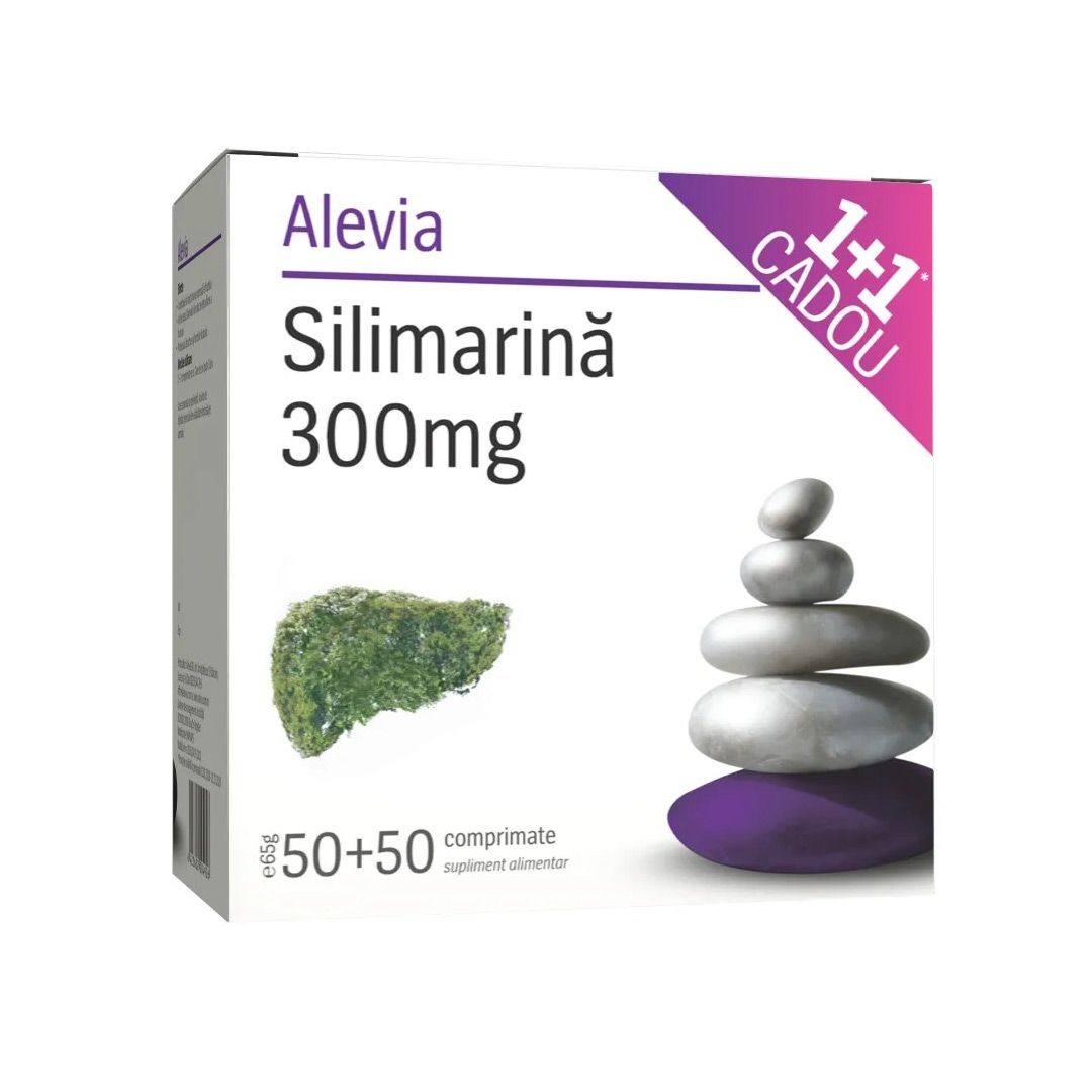 Pachet Silimarina 300 mg, 50+50 comprimate, Alevia