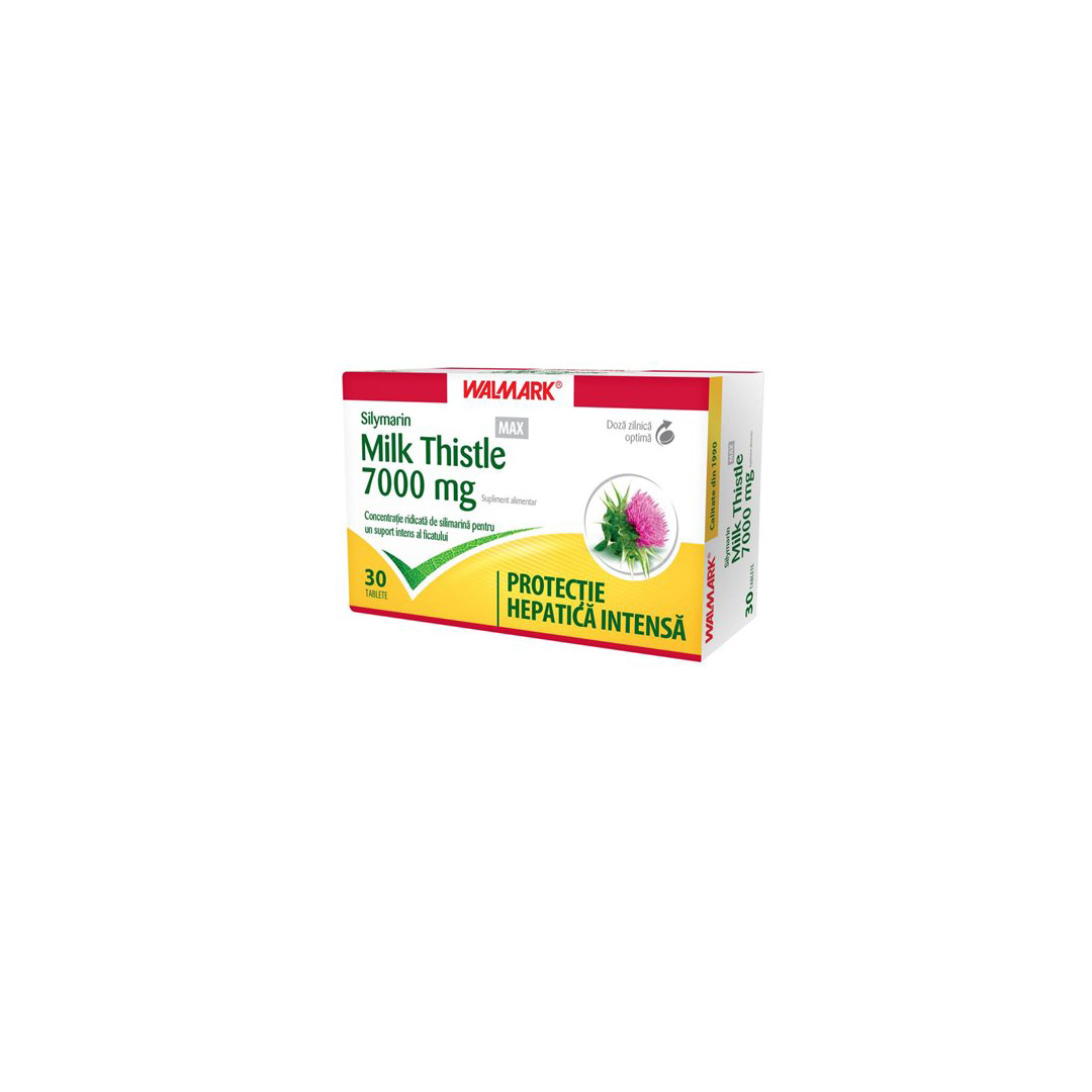 Silymarin Milk Thistle MAX 7000 mg, 30 comprimate fimate, Walmark