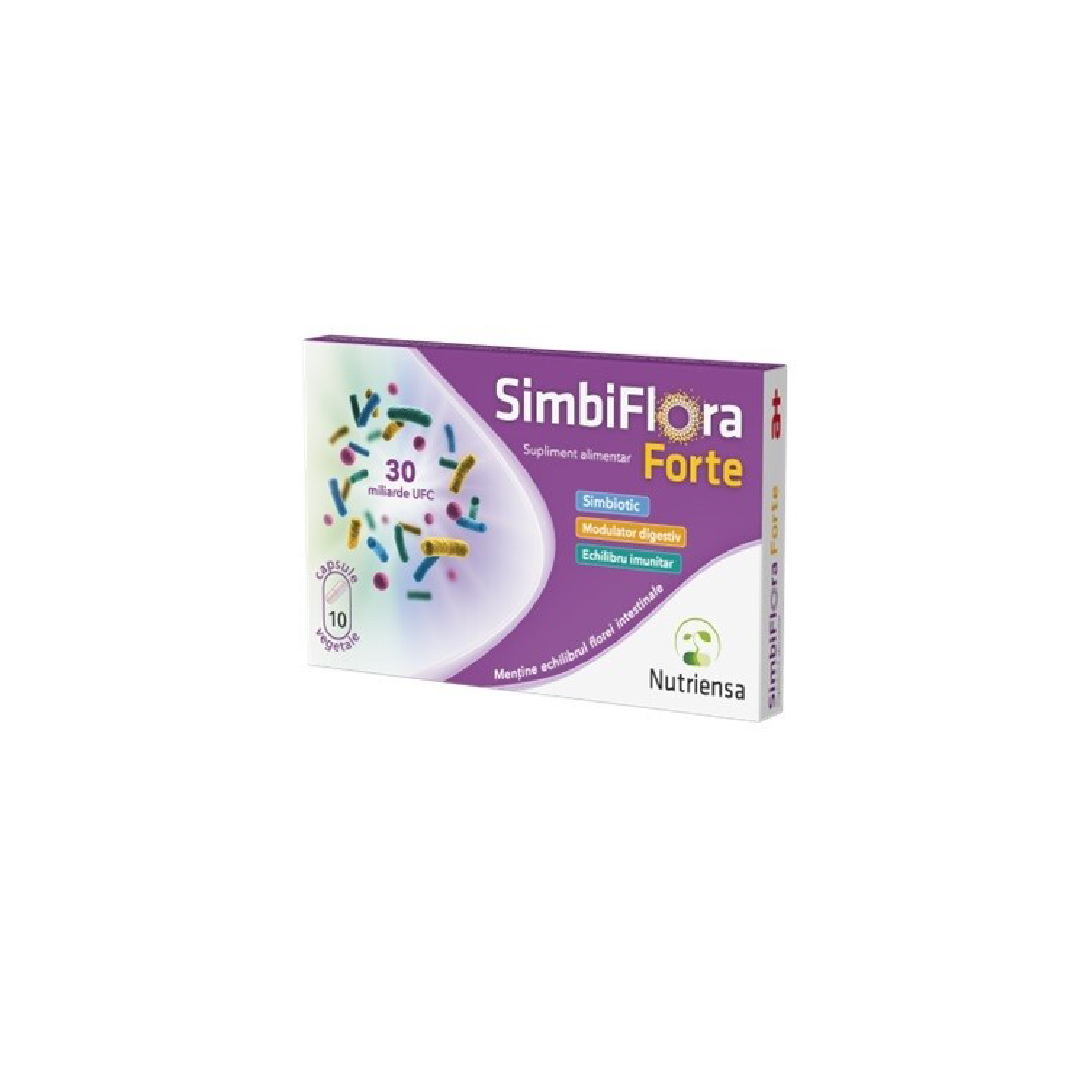 SimbiFlora Forte, 10 capsule vegetale, Antibiotice SA