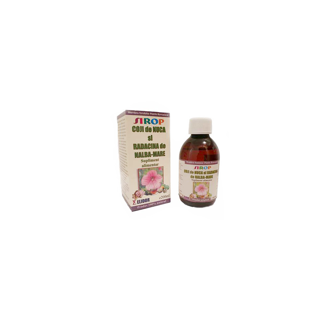 Sirop coji nuca si nalba mare, 200 ml, Elidor