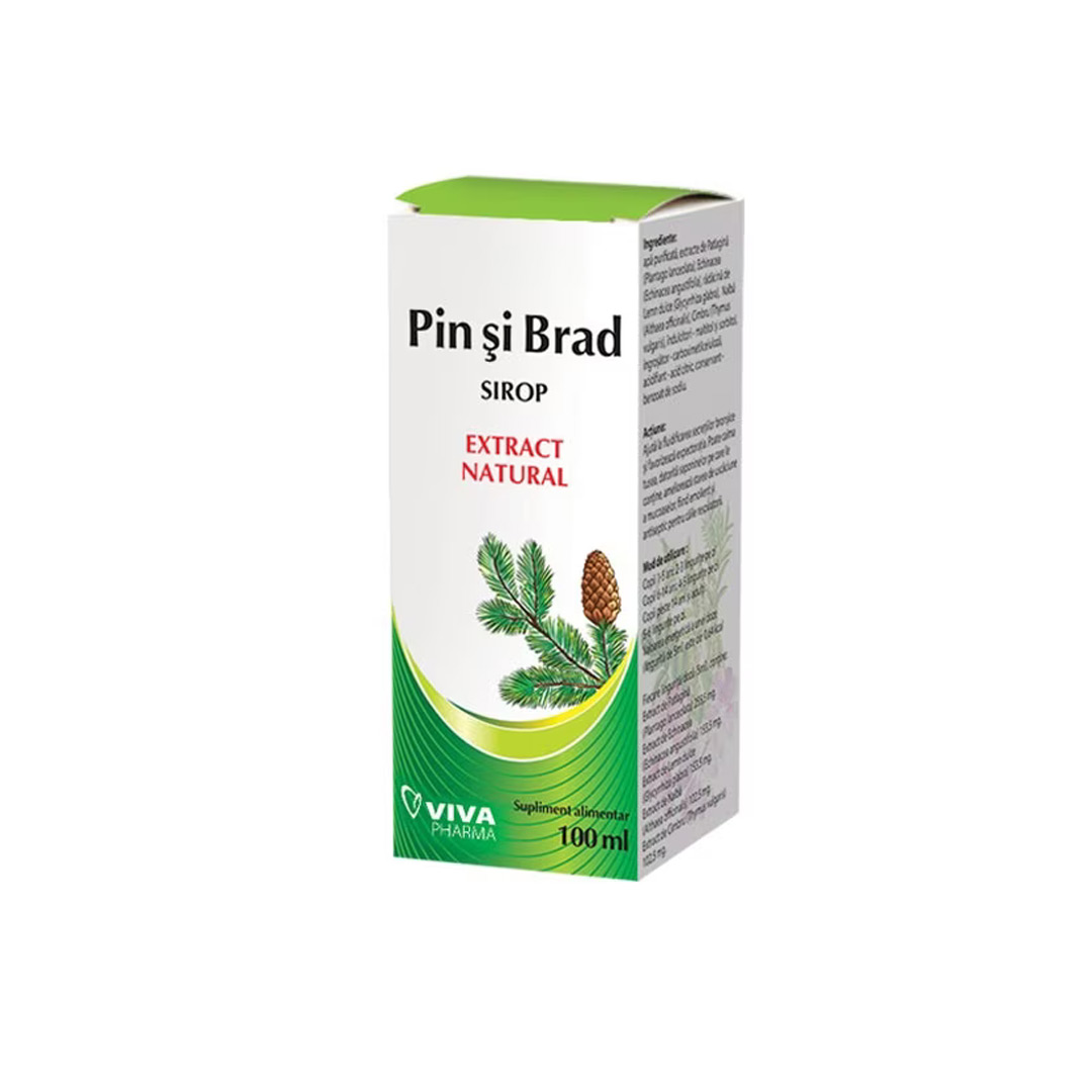 Sirop de muguri de pin si brad, 100 ml, Viva Pharma