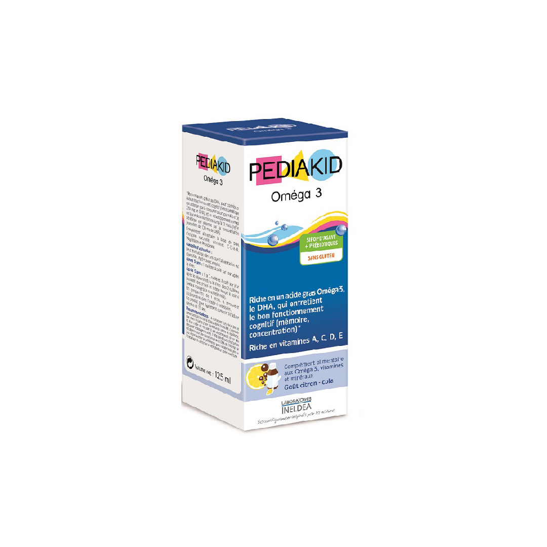 Sirop pentru copii Omega 3 si Vitamina A,C,D,E cu aroma de cola, 125 ml