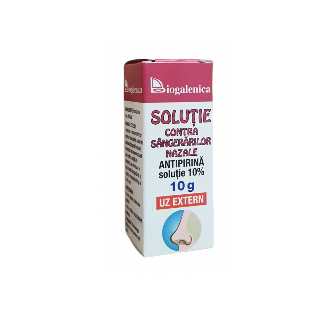 Solutie contra sangerarilor nazale antipirina 10%, 10 ml, Biogalenica