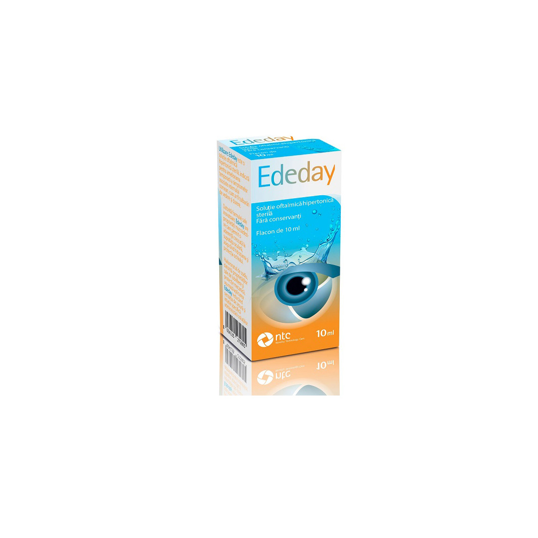 Solutie oftalmica hipertonica sterila Ededay, 10 ml, NTC