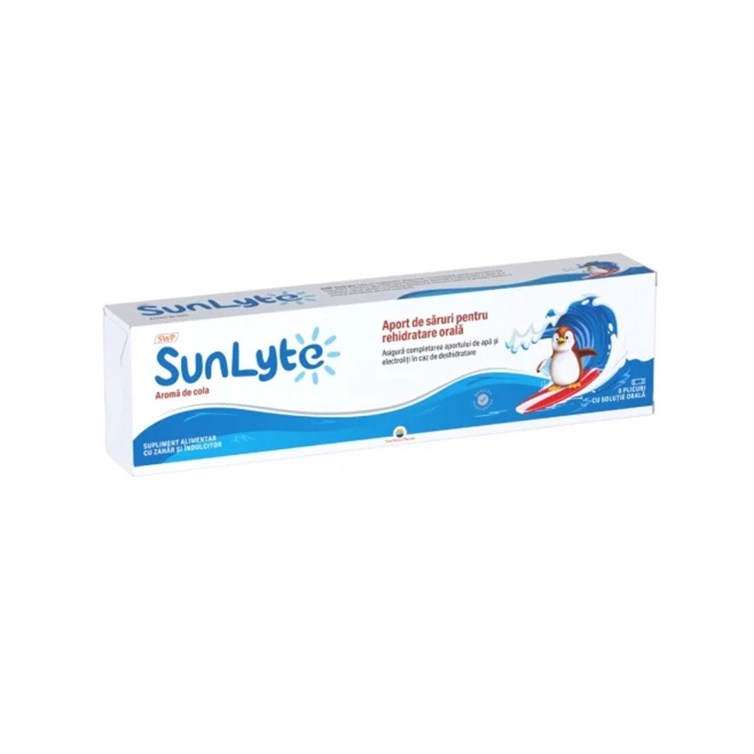 Solutie orala cu aroma de cola SunLyte, 8 plicuri, Sun Wave Pharma