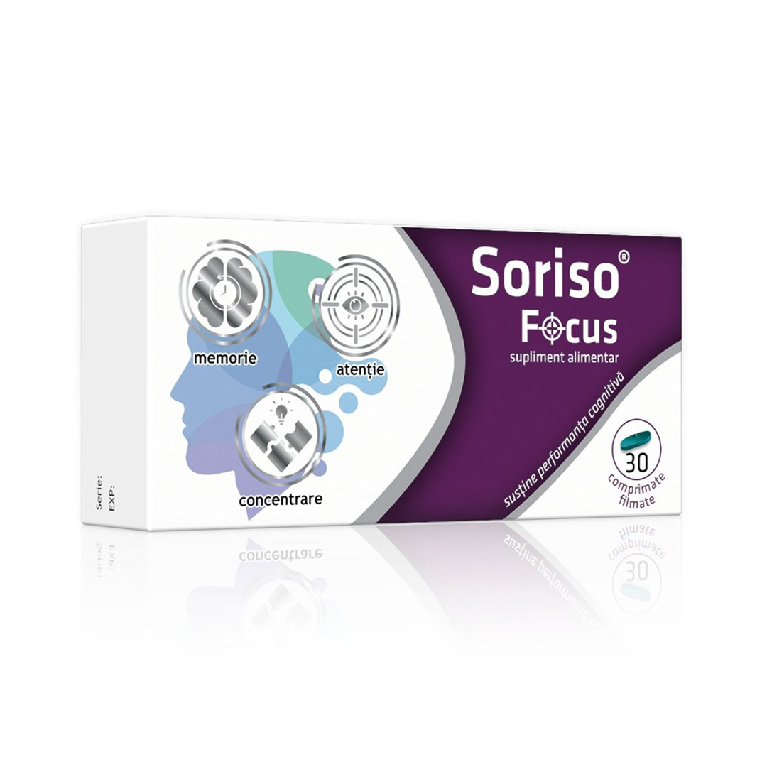 Soriso Focus, 30 comprimate filmate, Antibiotice SA