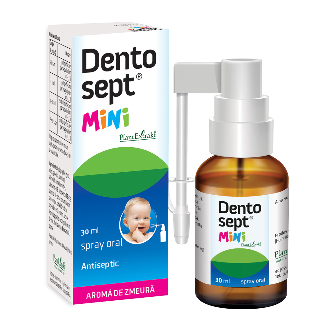 Spray gingival Dentosept Mini, 30 ml, Plant Extrakt