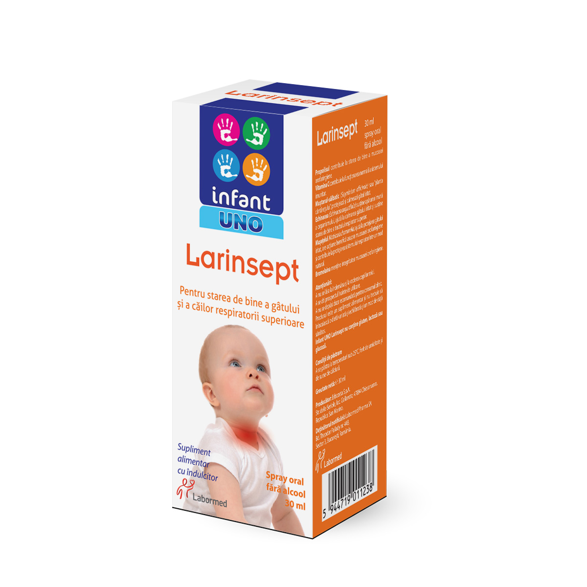 Spray oral Infant Uno Larinsept, 30 ml, Solacium