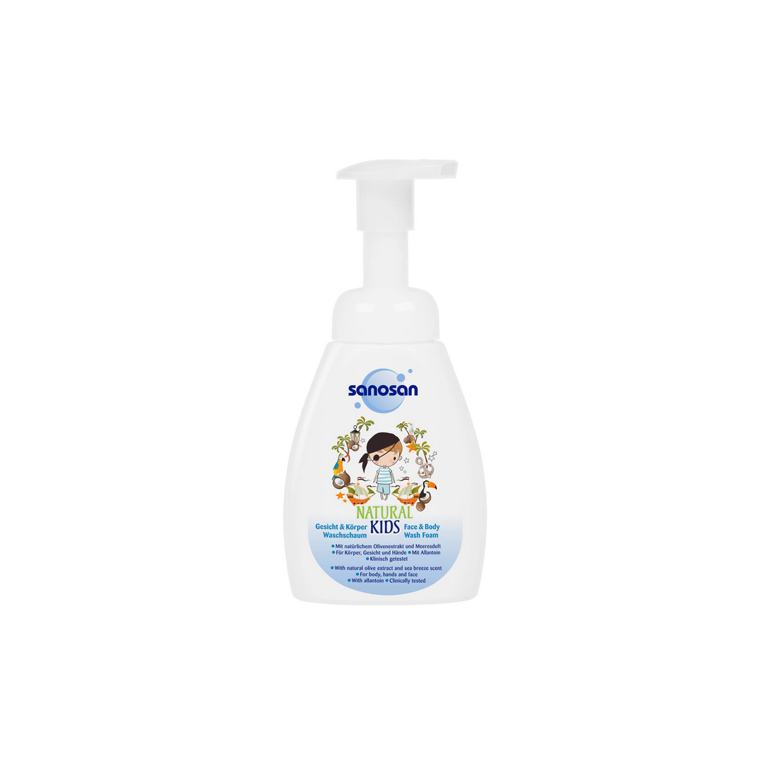 Spuma de spalare Sanosan Kids pentru baieti, 250 ml